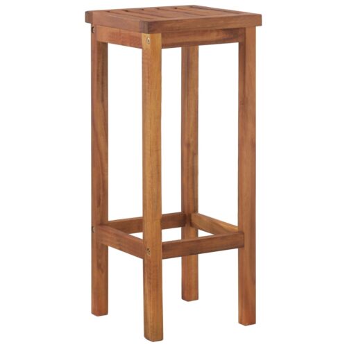 Bar Stools 4pcs Solid Wood Acacia
