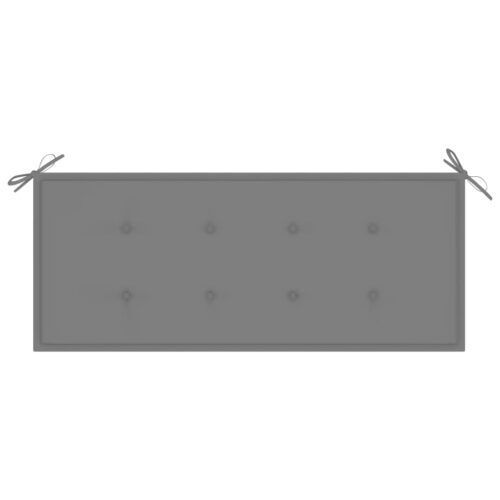 2-Seater Garden Bench with Cushion 120cm Solid Eucalyptus Wood - Image 7