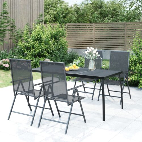 Garden Table Anthracite 165x80x72cm Steel Mesh - Image 8
