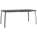 Garden Table Anthracite 165x80x72cm Steel Mesh