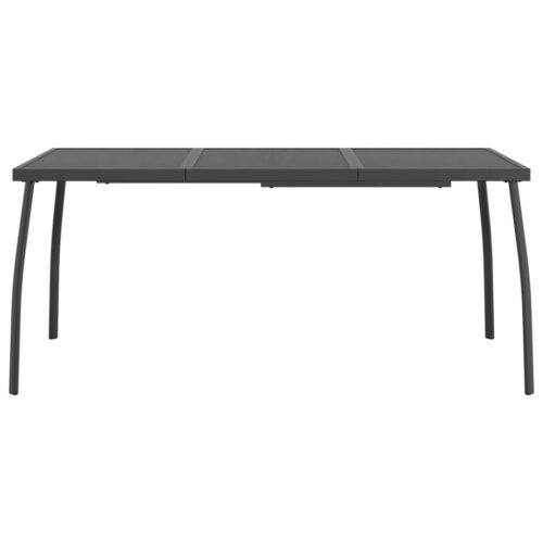 Garden Table Anthracite 165x80x72cm Steel Mesh - Image 3