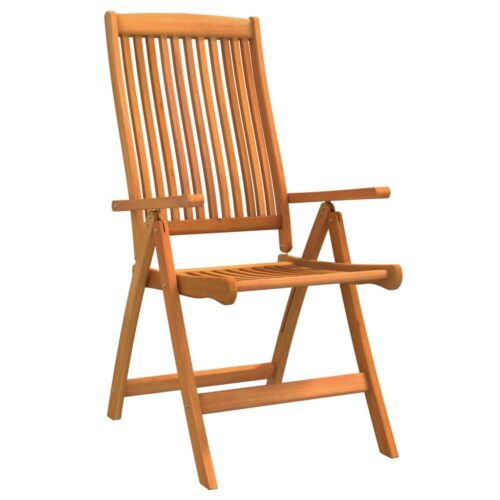 Folding Garden Chairs 2pcs Solid Wood Eucalyptus