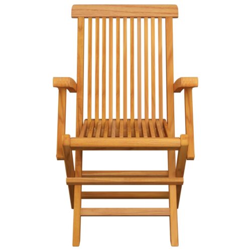Garden Chairs with Anthracite Cushions 2pcs Solid Teak Wood - Image 4