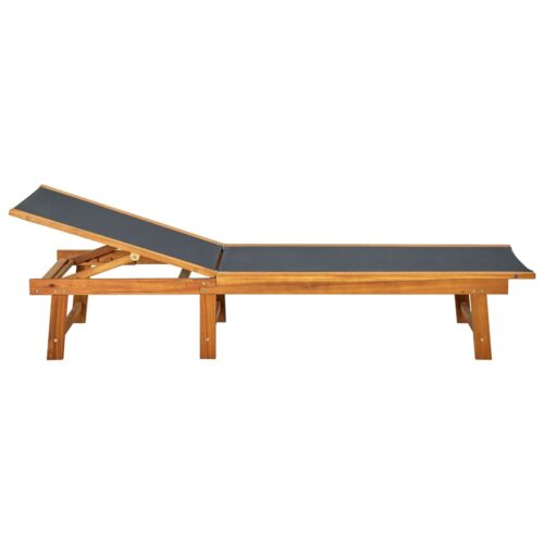 Outdoor Sun Lounger Acacia Wood Timber Garden Patio Lounge Daybed Recliner Chair - Image 4