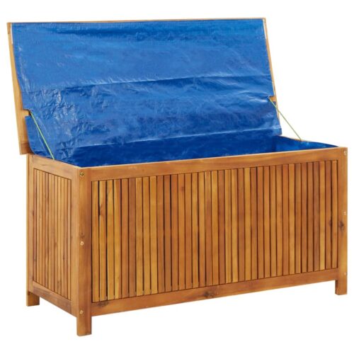 Garden Storage Box 113x50x58cm Solid Acacia Wood - Image 2