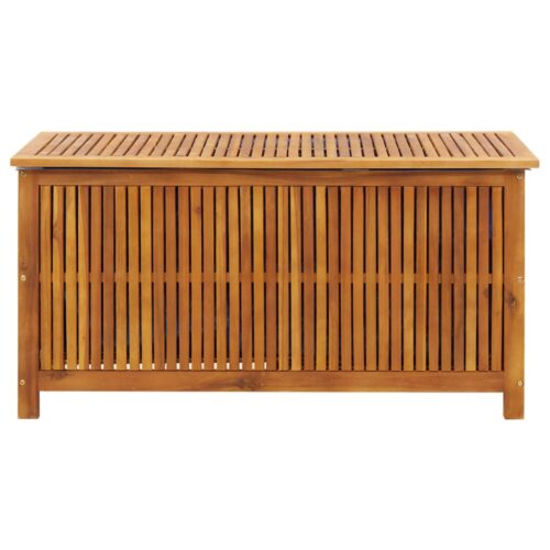Garden Storage Box 113x50x58cm Solid Acacia Wood - Image 3
