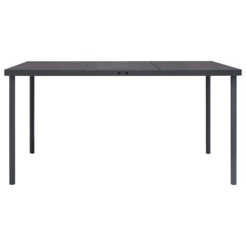 Outdoor Dining Table Anthracite 150x90x74cm Steel - Image 2