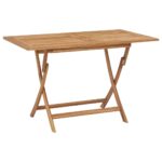 Folding Garden Table 120x70x75cm Solid Teak Wood