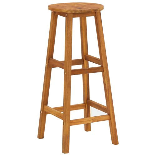 Bar Stools 4pcs Solid Acacia Wood