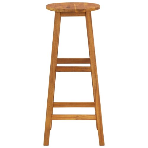 Bar Stools 4pcs Solid Acacia Wood - Image 3