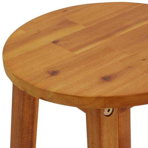 Bar Stools 4pcs Solid Acacia Wood - Image 5