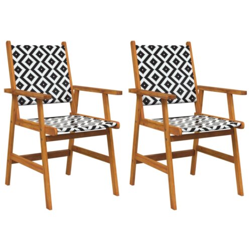 Garden Chairs 2pcs Solid Acacia Wood - Image 2