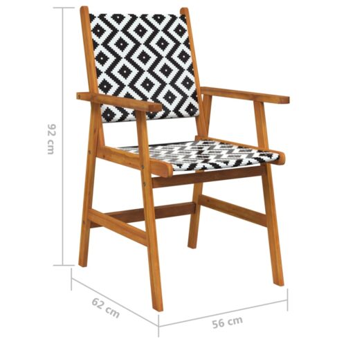 Garden Chairs 2pcs Solid Acacia Wood - Image 9