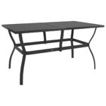 Garden Table Anthracite 140x80x72cm Steel