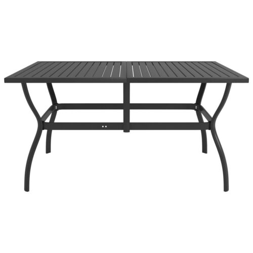 Garden Table Anthracite 140x80x72cm Steel - Image 2