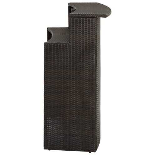 Garden Bar Table Brown 120x55x110cm Poly Rattan - Image 4