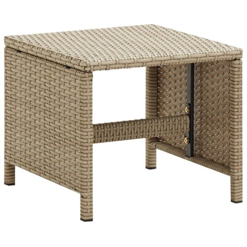 Garden Stools 4pcs with Cushions Poly Rattan Beige - Image 5