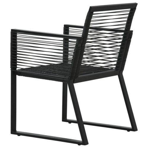 Garden Chairs 2pcs Black PVC Rattan - Image 5