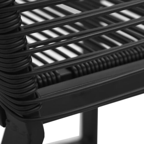 Garden Chairs 2pcs Black PVC Rattan - Image 8