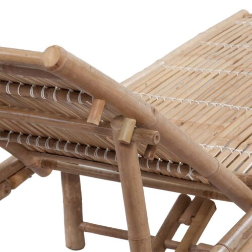 Outdoor Bamboo Sun Lounger Garden Patio Pool Beach Tropical Island Lounge Chair - Image 4