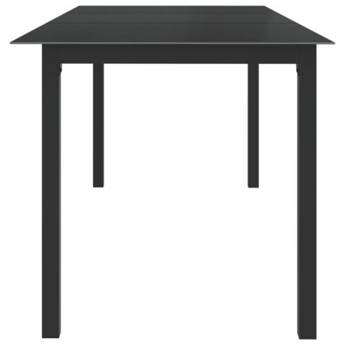 Garden Table Black 190x90x74cm Aluminium Glass - Image 3