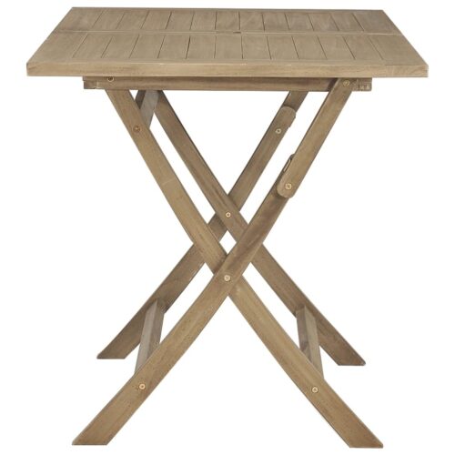 Folding Garden Table Grey 120x70x75cm Solid Wood Teak - Image 4