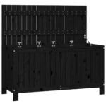 Garden Storage Box Black 115x49x60cm Solid Wood Pine