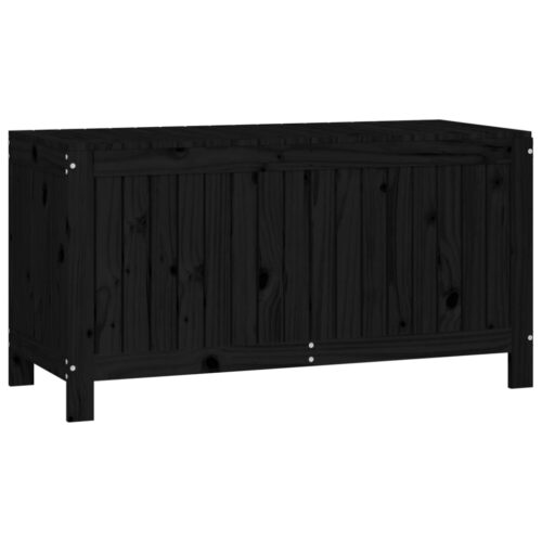 Garden Storage Box Black 115x49x60cm Solid Wood Pine - Image 4