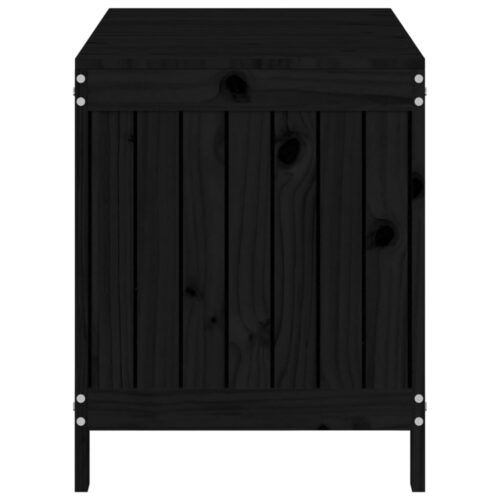Garden Storage Box Black 115x49x60cm Solid Wood Pine - Image 6