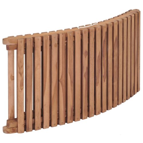 Folding Sun Lounger Solid Teak Wood - Image 6