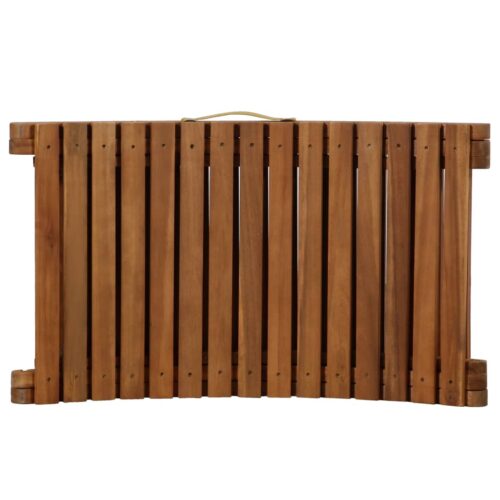 Sun Lounger with Cushion Solid Acacia Wood Dark Grey - Image 5