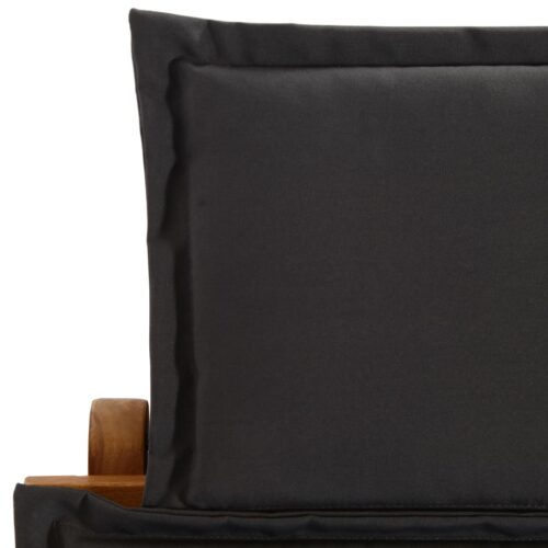 Sun Lounger with Cushion Solid Acacia Wood Dark Grey - Image 6