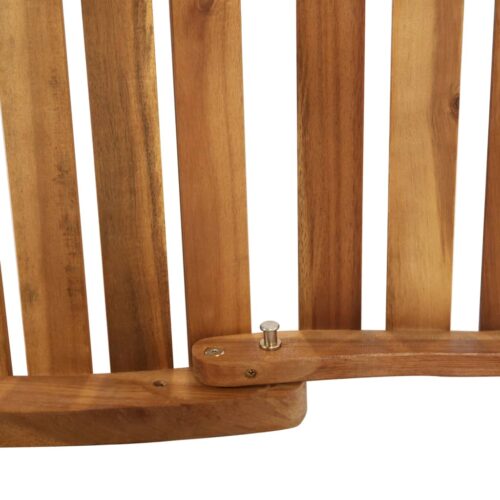 Sun Lounger with Cushion Solid Acacia Wood Dark Grey - Image 9