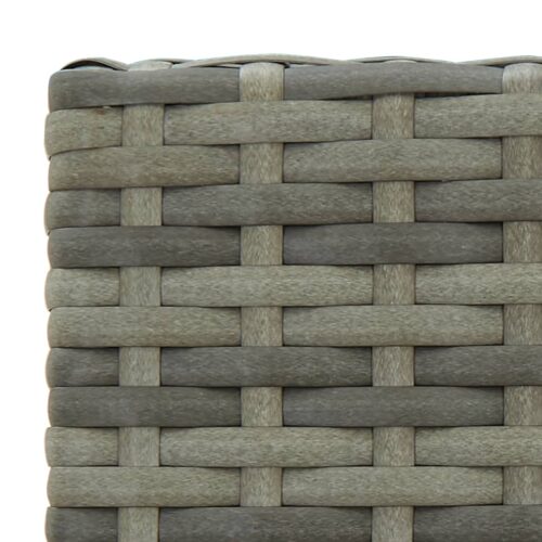 Bar Stools 2pcs Grey Poly Rattan - Image 6
