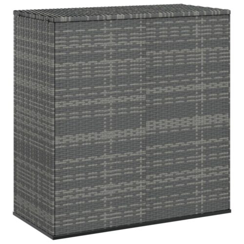 Garden Cushion Box PE Rattan 100x49x103.5cm Grey
