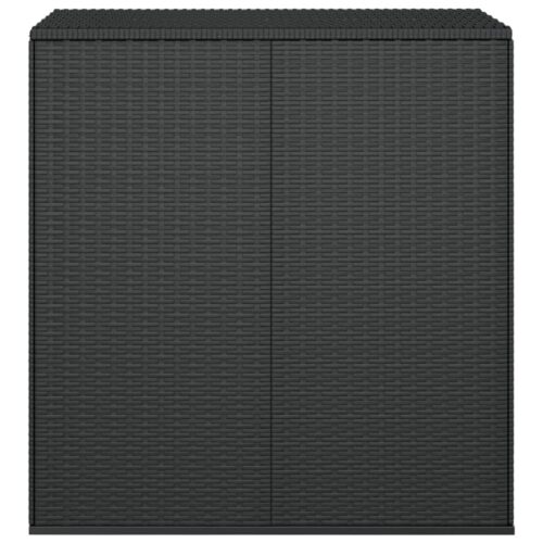 Garden Cushion Box PE Rattan 100x49x103.5cm Black - Image 2