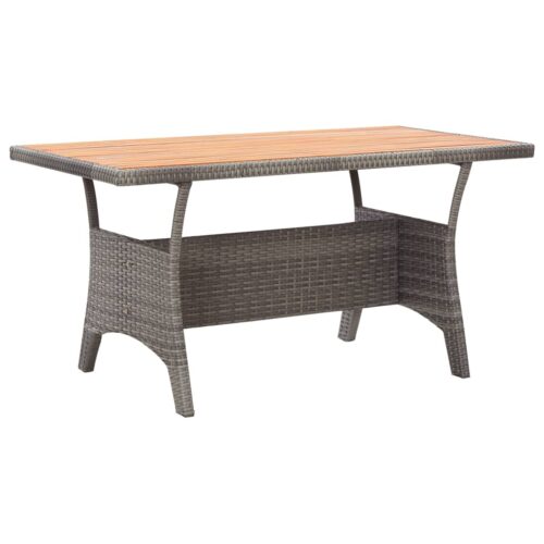 Garden Table Grey 120x70x66cm Solid Acacia Wood