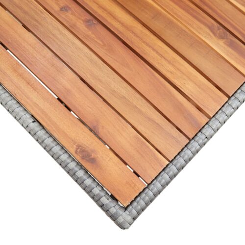 Garden Table Grey 120x70x66cm Solid Acacia Wood - Image 5
