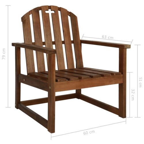 Garden Sofa Chairs 2pcs Solid Acacia Wood - Image 8