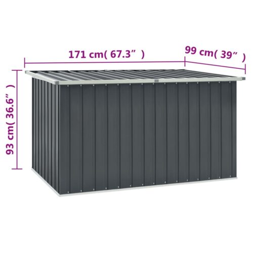 Garden Storage Box Grey 171x99x93cm - Image 8