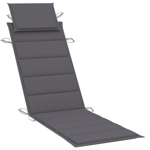 Garden Sun Lounger with Cushion Solid Wood Acacia - Image 7
