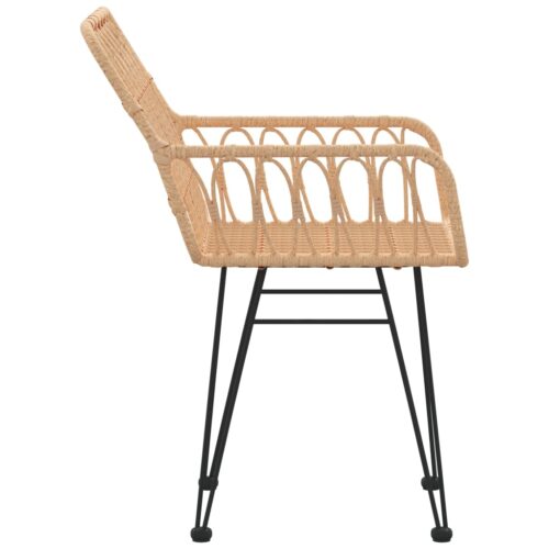 Garden Chairs 2pcs with Armrest 56x64x80cm PE Rattan - Image 4