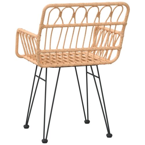 Garden Chairs 2pcs with Armrest 56x64x80cm PE Rattan - Image 5