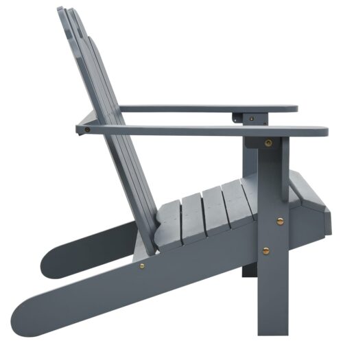 Double Adirondack Chair Wood Grey - Image 3