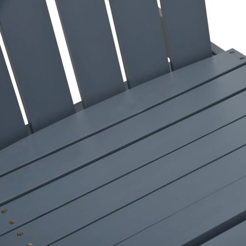 Double Adirondack Chair Wood Grey - Image 5