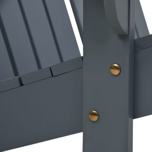 Double Adirondack Chair Wood Grey - Image 6