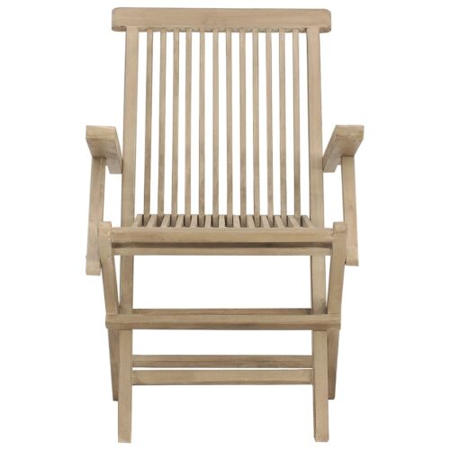Folding Garden Chairs 2pcs Grey 56x61x89cm Solid Wood Teak - Image 4