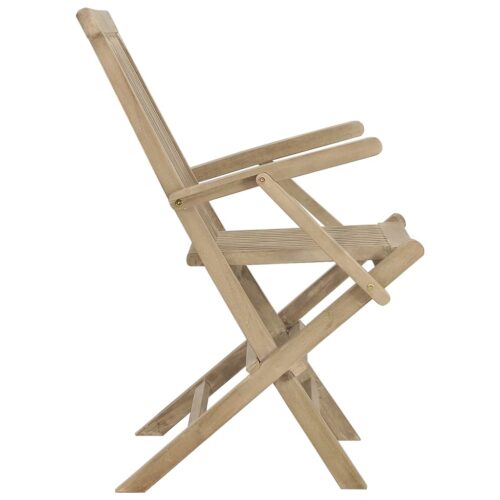 Folding Garden Chairs 2pcs Grey 56x61x89cm Solid Wood Teak - Image 5