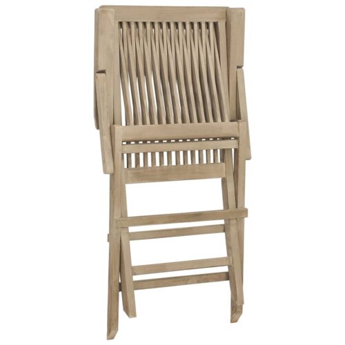 Folding Garden Chairs 2pcs Grey 56x61x89cm Solid Wood Teak - Image 6