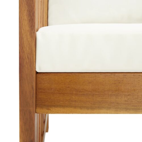 Garden Bench with Cushions 119cm Solid Acacia Wood - Image 5